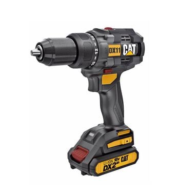 CAT 18V 1/2 in Cordless Drill/Driver with Brushless Motor and Two Batteries