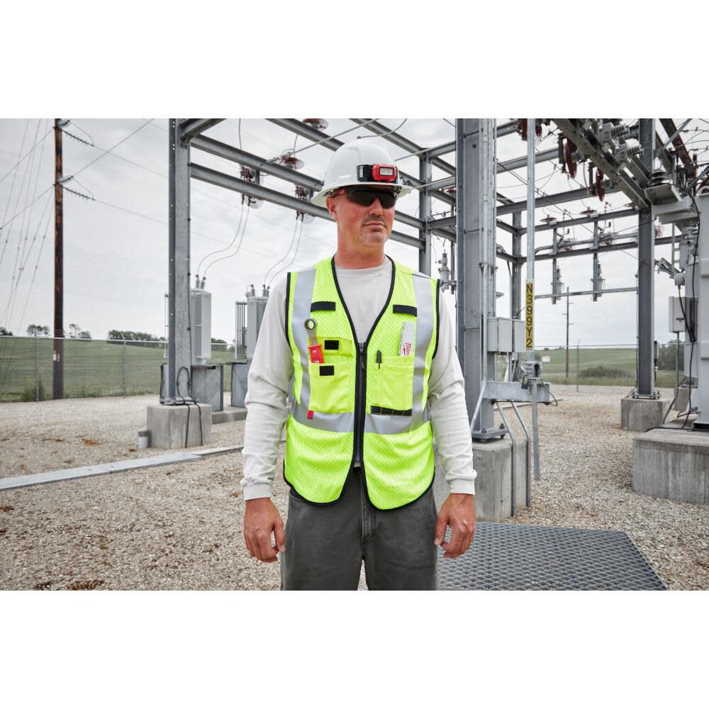 Milwaukee High Vis Safety Vest Yellow Class 3 Mesh AR/FR Cat 1 S/M, large image number 6