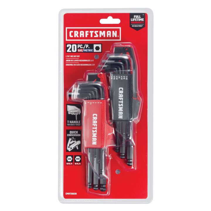 CRAFTSMAN Hex Key Set, Metric/SAE Set, 20 Piece, large image number 7