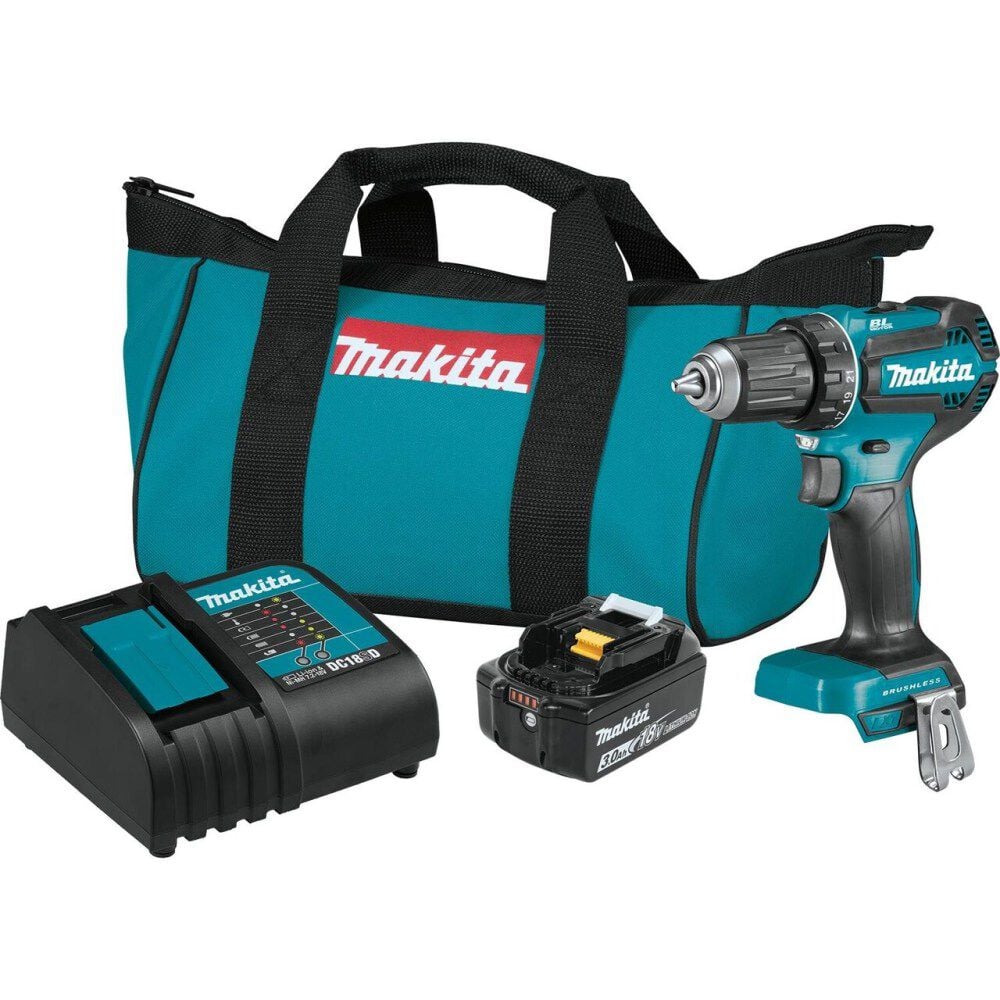 Makita 18V LXT Lithium-Ion Brushless Cordless 1/2 in. Driver-Drill Kit (3.0Ah), large image number 1