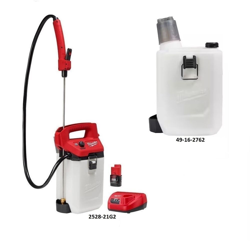 Milwaukee M12 2 Gallon 20-80 PSI Sprayer Kit, 2 Gallon Sprayer Tank Bundle, large image number 2