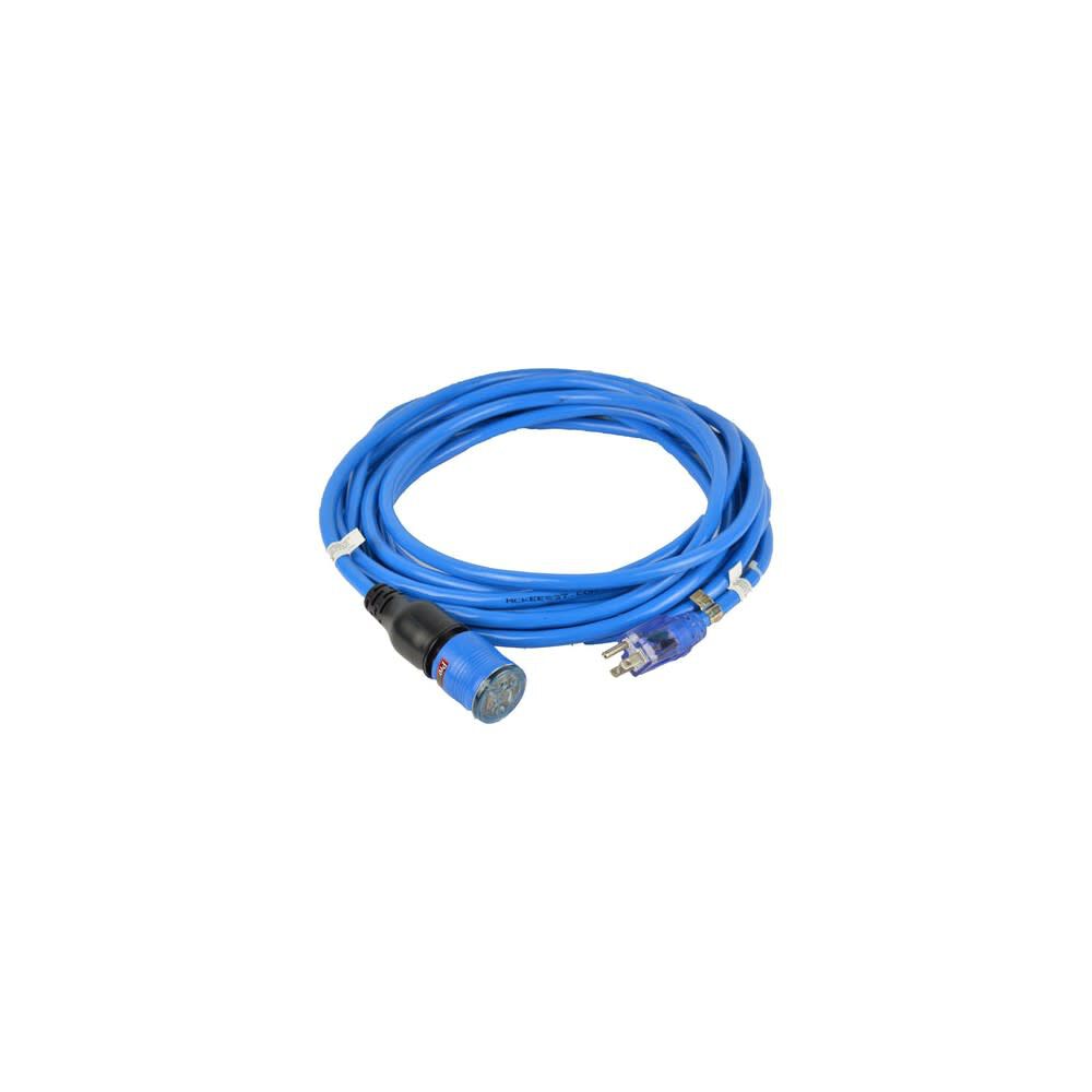 Century Wire Pro Lock 25 ft 12/3 SJTW Blue Molded Extension Cord with CGM  D14412025BL from Century Wire - Acme Tools