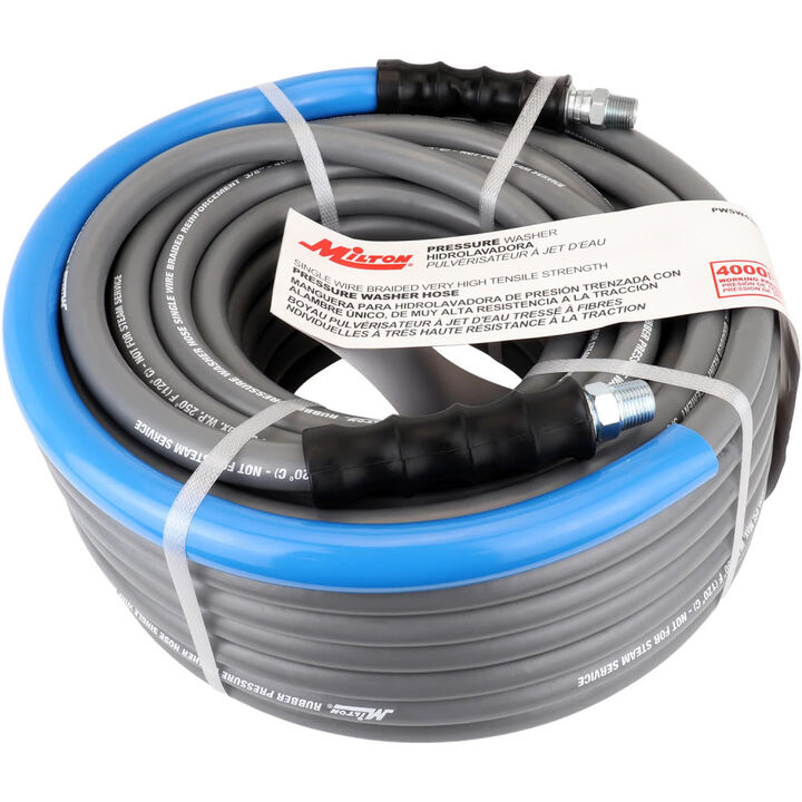 Milton 3/8 Inch x 100 Ft Single Wire Pressure Washer Hose Assembly, large image number 1