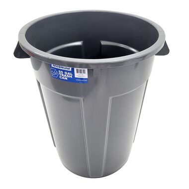 Magnum Tool Group Pro Series Trash Can 55 Gallon Plastic Grey