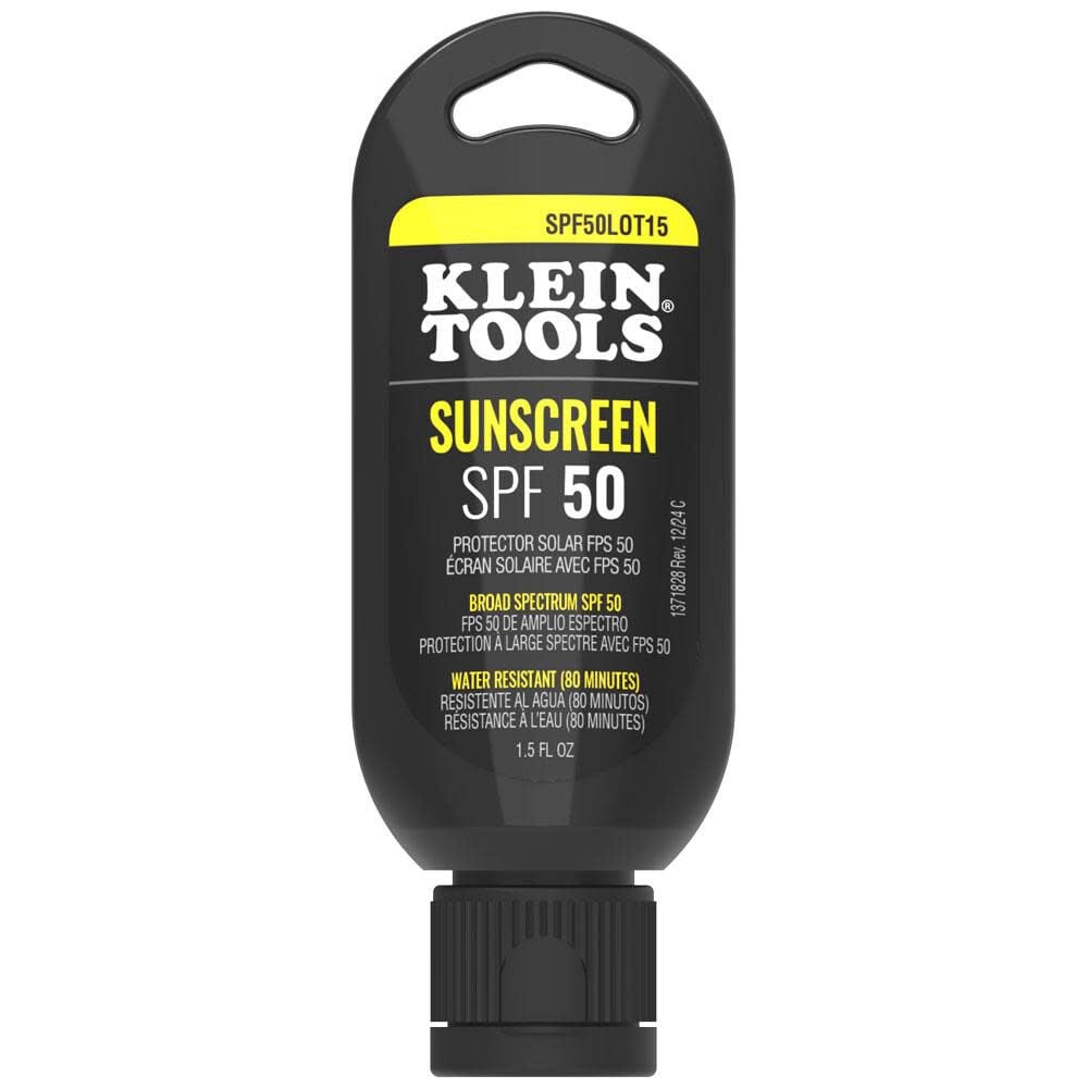 Klein Tools Sunscreen Lotion, Broad Spectrum SPF 50, 12 Pack – SPF50LOT15
