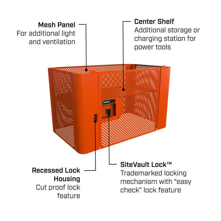 Crescent RAILWORKS Mesh Security Panel Single Door Lockable Storage, large image number 1