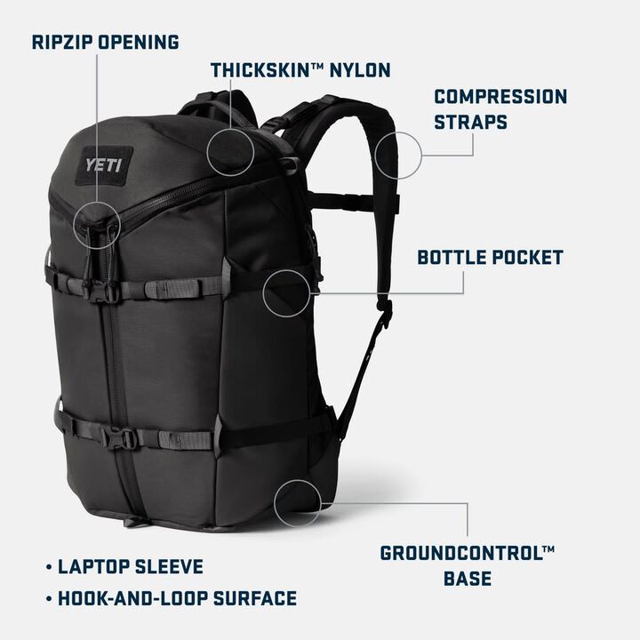 YETI Ranchero 27 L RipZip Opening Backpack Black, large image number 12