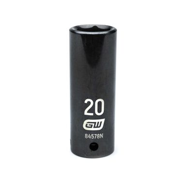 GEARWRENCH 1/2in Drive 6 Point Deep Impact Metric Socket 20mm