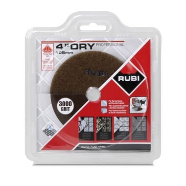 Rubi Tools Resin Dry Polishing Pad 3000 Grit 4 In.