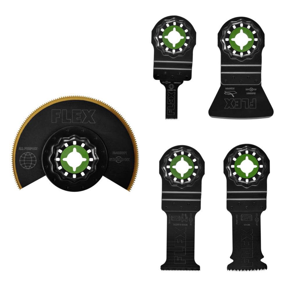 FLEX 5-Piece Oscillating Multi-Tool Trimming Project Set - FAM40001-5