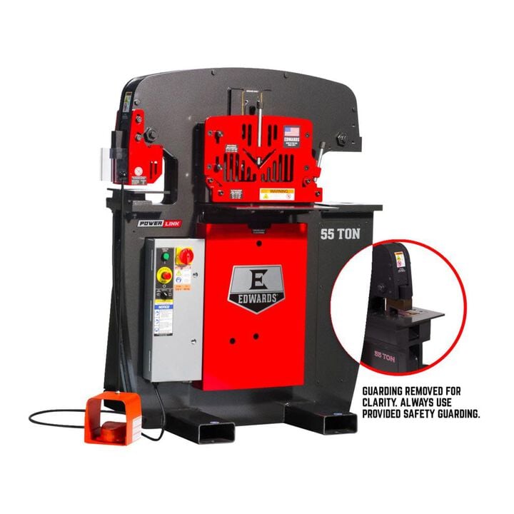 Edwards 55 Ton Ironworker 3 Phase 208 Volt PowerLink Coper Notcher