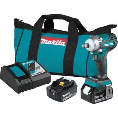 Makita 18V LXT 1/2in Sq Drive Impact Wrench Kit with Friction Ring Anvil