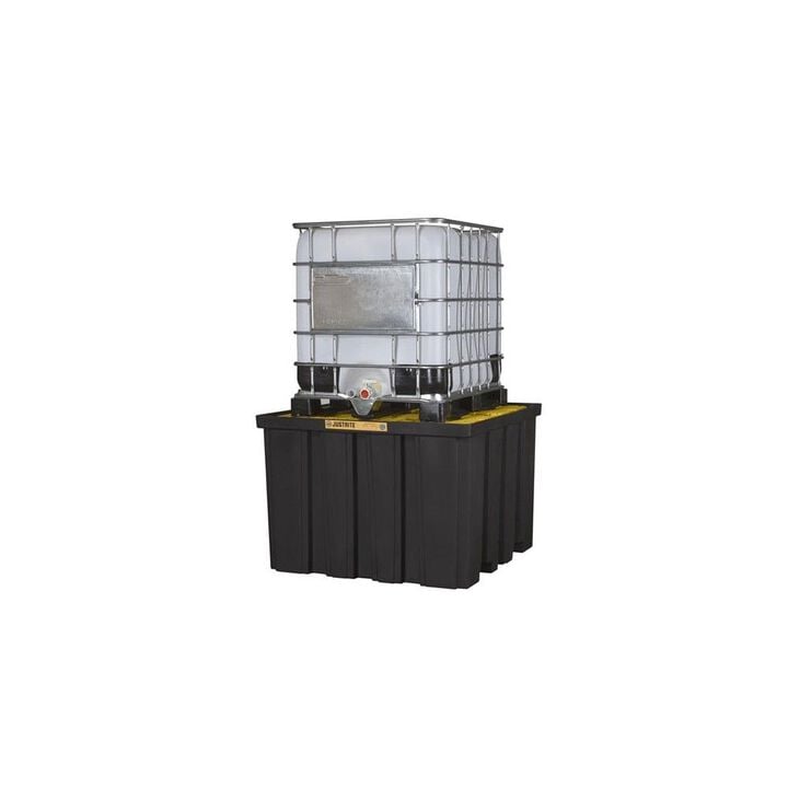 Justrite EcoPolyBlend Black IBC Indoor Pallet with Forklift Pockets