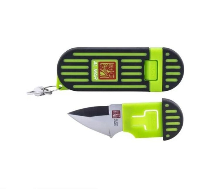 AL MAR Knives 1.3in Stinger Keychain Fixed Knife, Green, large image number 2