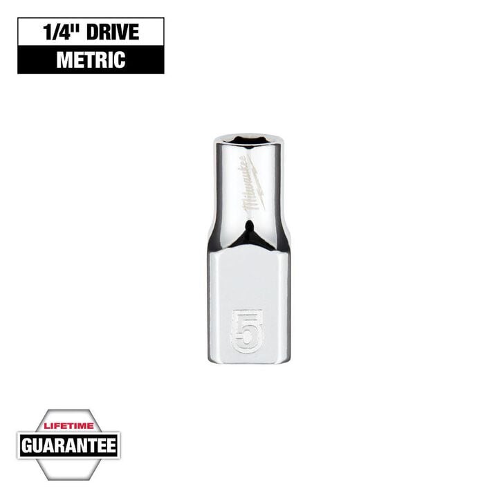 Milwaukee 1/4 in. Drive 5mm Metric 6-Point Socket, large image number 8