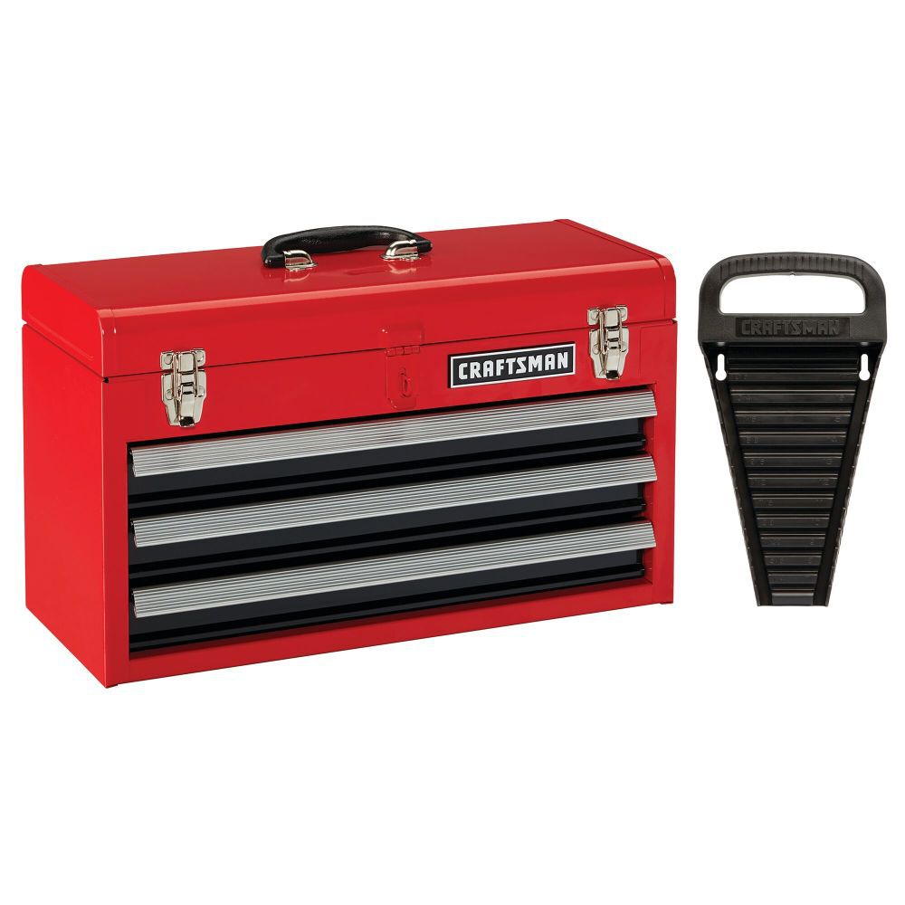 CRAFTSMAN 3-Drawer Portable Chest with Wrench Organizer – CMST53005RB