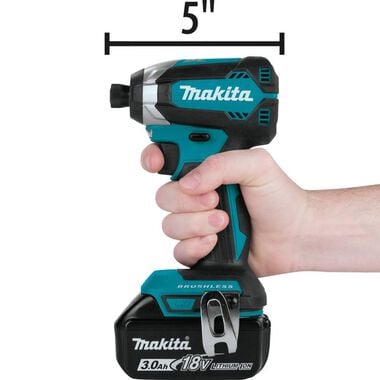 Makita 18V LXT Lithium-Ion Brushless Cordless Impact Driver Kit (3.0Ah), large image number 7