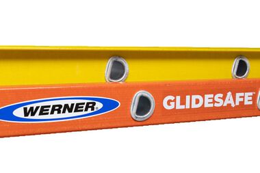 Werner Glidesafe Extension Ladder Fiberglass Tri Rung Type IA 28', large image number 2