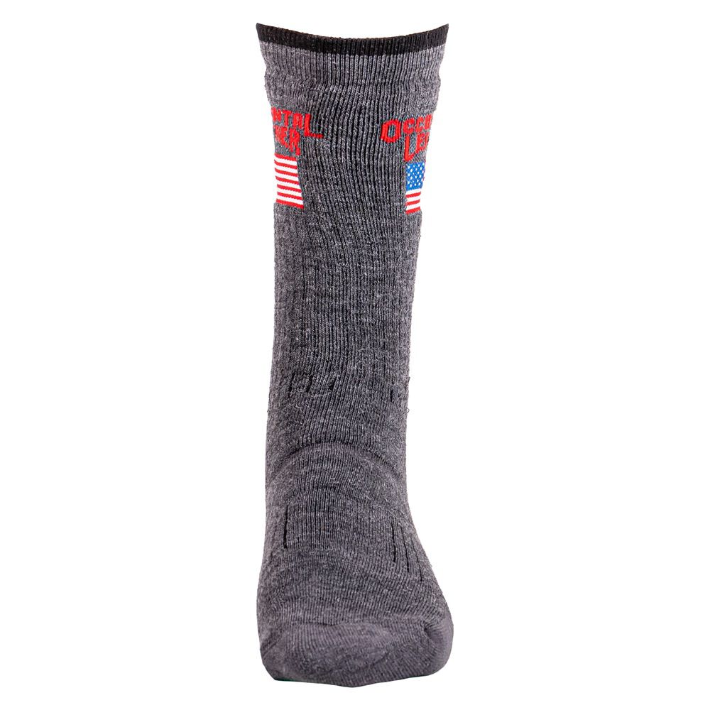 Occidental Leather Mid-Calf Oxy Flag Wool Socks Charcoal Unisex Fits Sizes 8-13, large image number 3