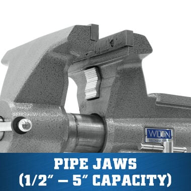 Wilton Mechanics Pro Vise 10 Jaw Width 12in Jaw Opening 360 Swivel Base, large image number 4