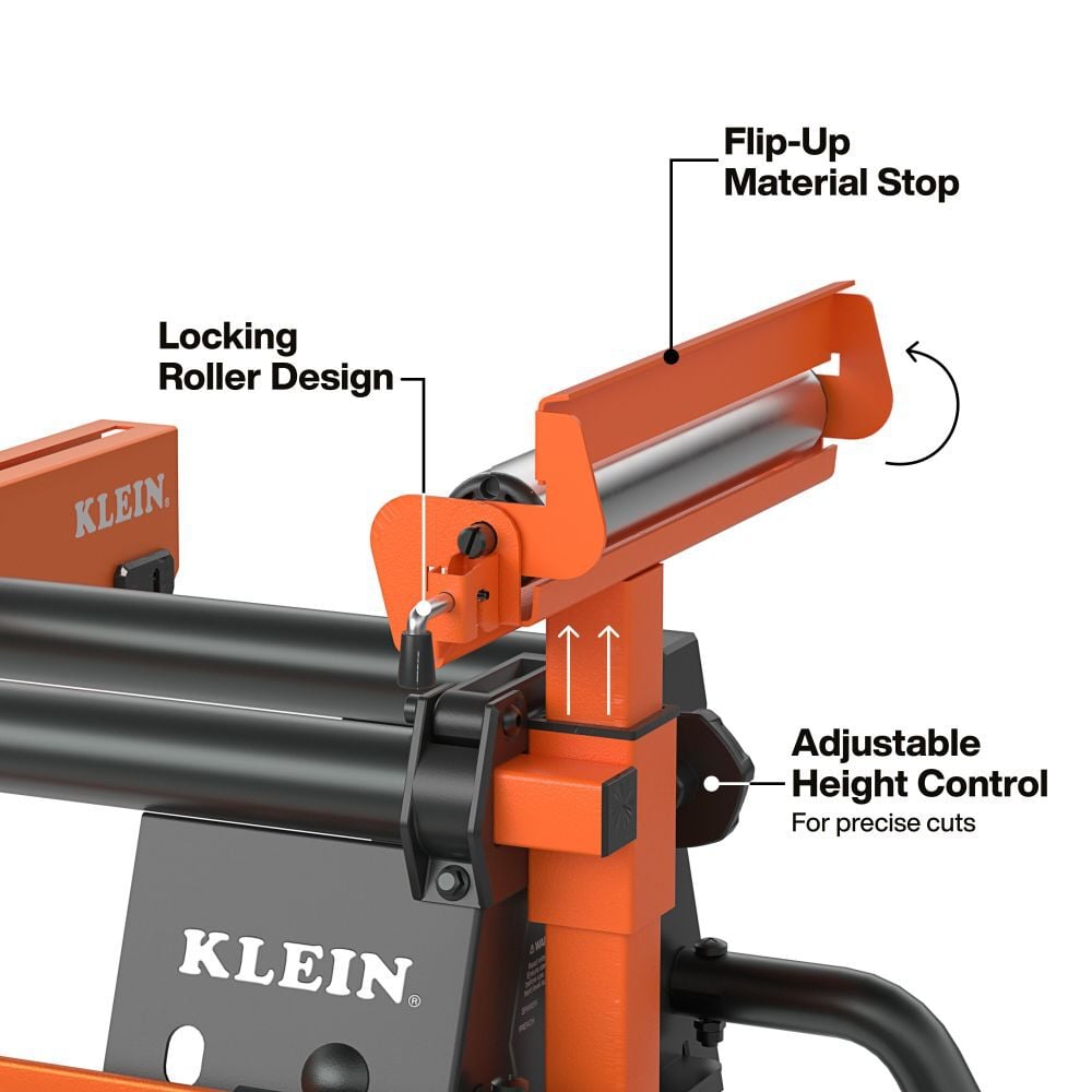 Klein Tools Adjustable Rolling Miter Saw Stand, large image number 4
