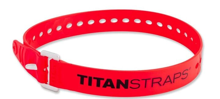 Titan Straps 25 Inch Red Polymer 70 Lbs Utility Strap with Aluminum Buckle