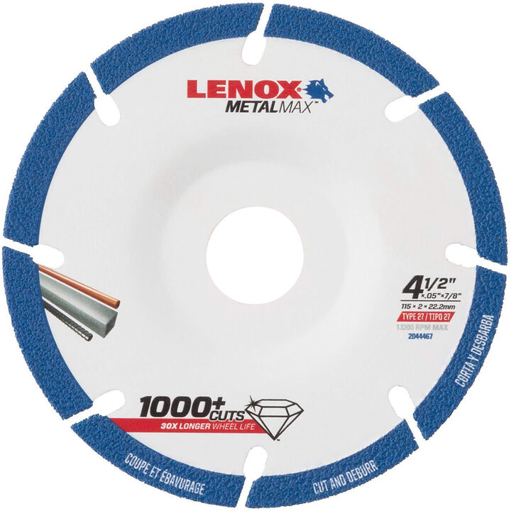 Lenox MetalMax 6 Inch Type 27 Segmented Rim Diamond Cut-Off Wheel for Metal