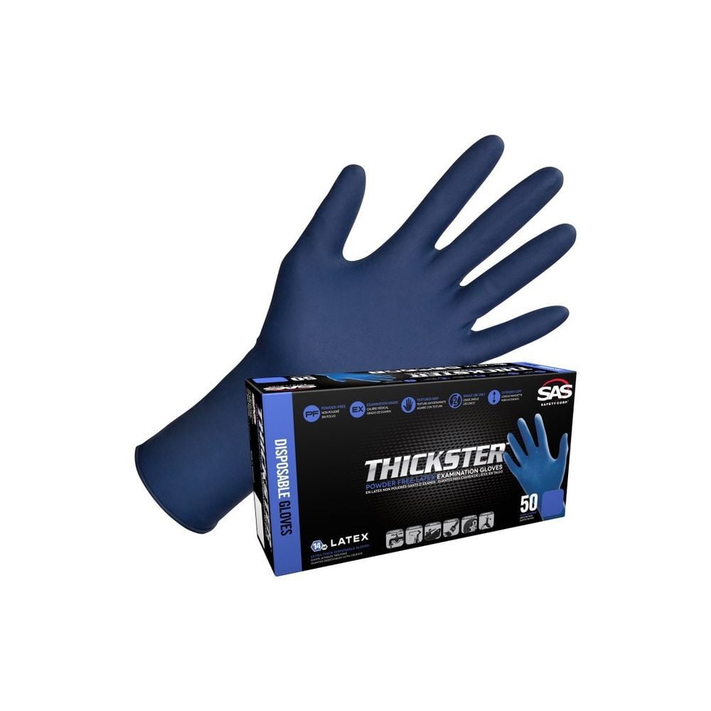 SAS Safety Ultra Thick Disposable Gloves, Blue, Large 50ct, large image number 5