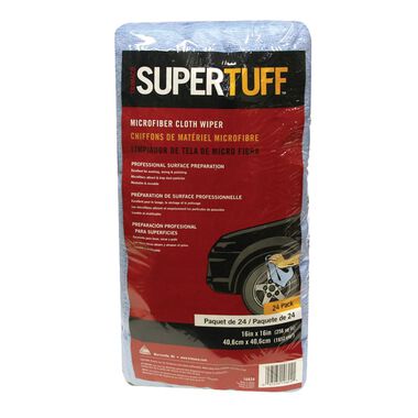 Trimaco SuperTuff Microfiber Wiping Cloths, 14 Inch x 14 Inch, 24 Pack