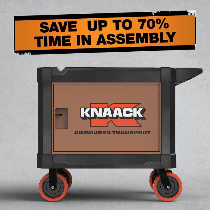 Knaack 45.5 Inch x 27 Inch x 37 Inch Steel and HDPE Armored Transport, Gray, large image number 10