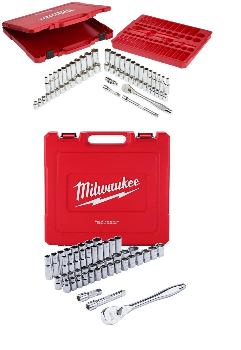 Milwaukee ratchet sales and socket set
