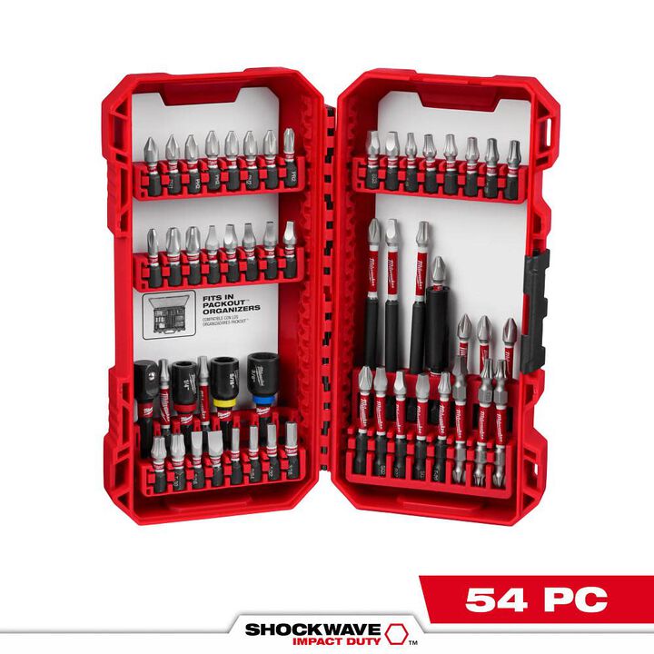 Milwaukee SHOCKWAVE Impact Duty Driver Bit Set 54pc