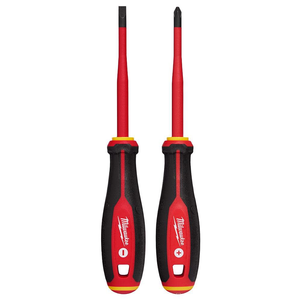 Milwaukee 1000V Insulated Slim Tip Screwdriver Set 2pc, large image number 1