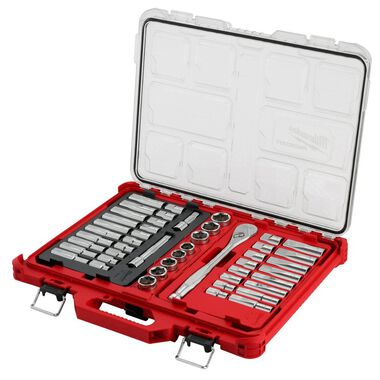 Milwaukee 1/2in Drive Ratchet & Socket Set with PACKOUT Organizer 47pc, large image number 0