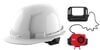 Milwaukee White Front Brim Hard Hat with 4pt Ratcheting Suspension Type 1 Class E & BOLT USB Cooling Fan Bundle, small image number 1