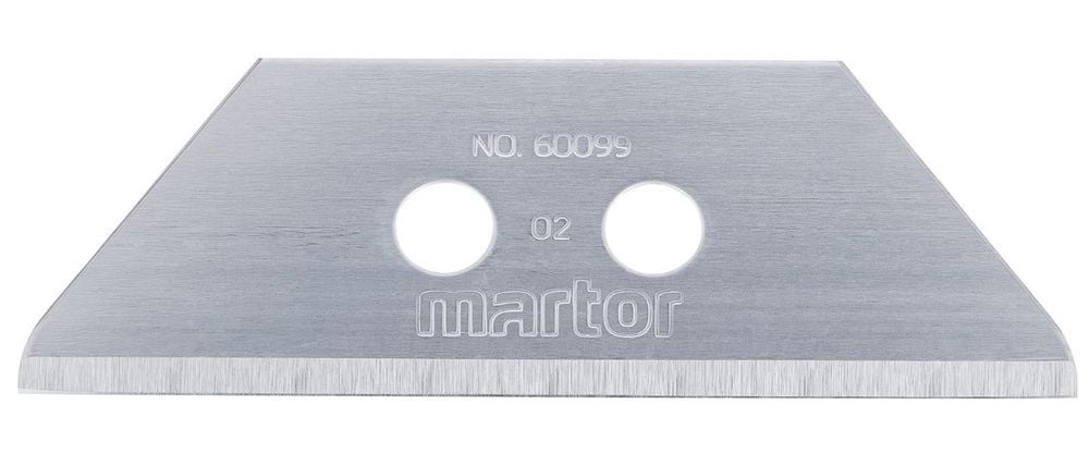 Martor USA Stainless Steel Deep Edged Blunt Tip Trapezoid Blade, 100 Pieces, large image number 2