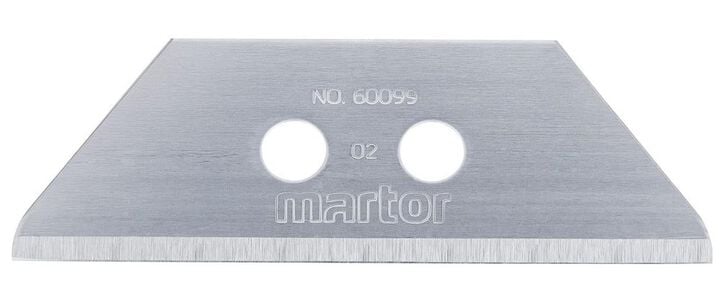 Martor USA Stainless Steel Deep Edged Blunt Tip Trapezoid Blade, 100 Pieces, large image number 1