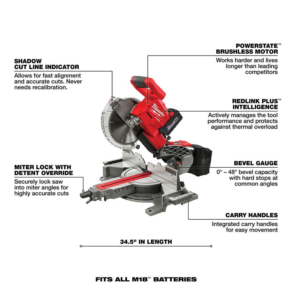 Milwaukee 10 inch miter best sale saw