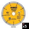DEWALT 4-1/2 Inch x 0.25 Inch XP Sandwich Tuck Point Blade Bundle, 5 Pieces, small image number 2