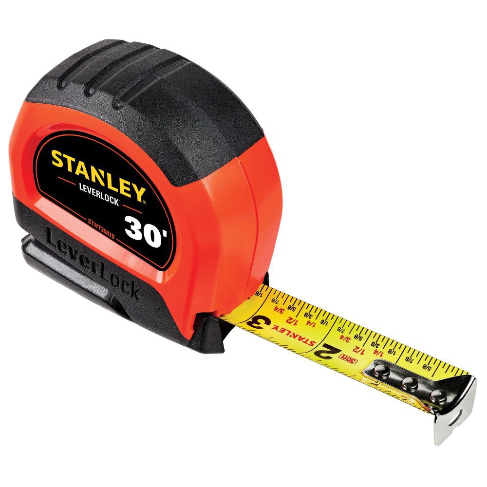Stanley 30 Ft High-Visibility LEVERLOCK Tape Measure, large image number 2