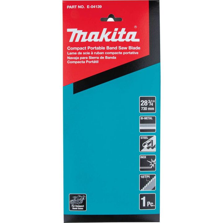 Makita 28-3/4in 18 TPI Bi-Metal Sub-Compact Portable Band Saw Blade, large image number 2
