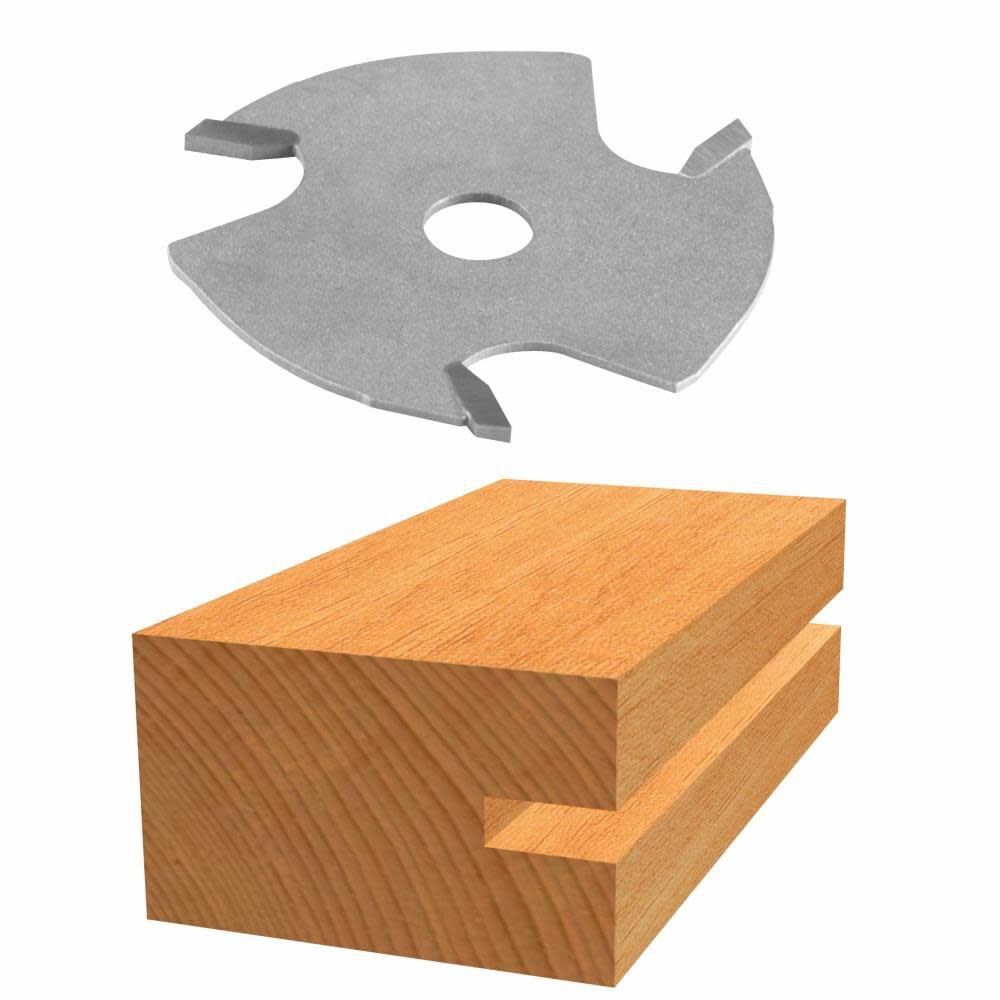 Bosch 1/16 Inch Carbide Tipped 3-Wing Slotting Cutter Bit - 85526M
