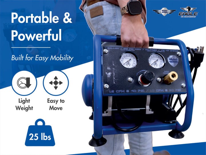 Eagle Compressor Silent Series1 Gallon Portable Electric Air Compressor, large image number 10
