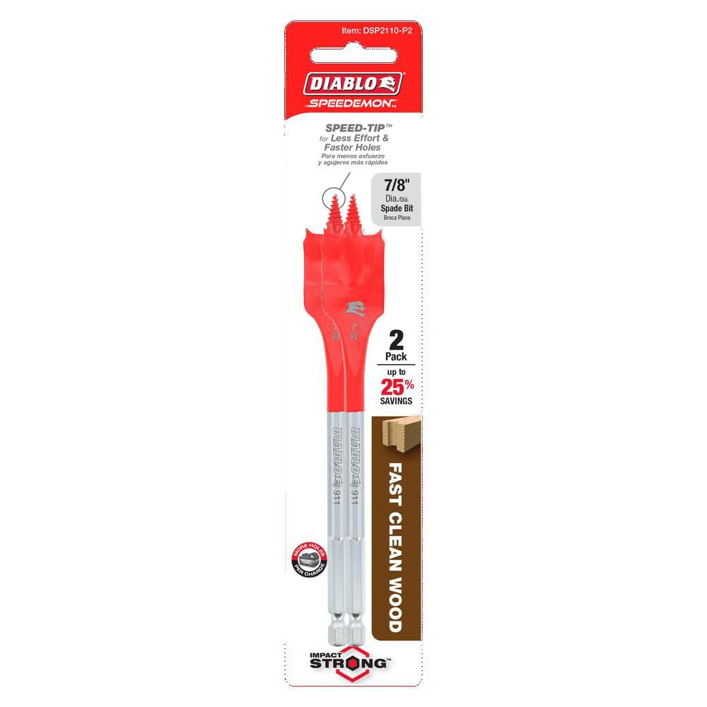 Diablo Tools 7/8in x 6in SPEEDemon Spade Bit (2-Pack), large image number 3