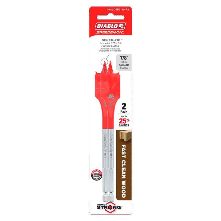 Diablo Tools 7/8in x 6in SPEEDemon Spade Bit (2-Pack), large image number 2