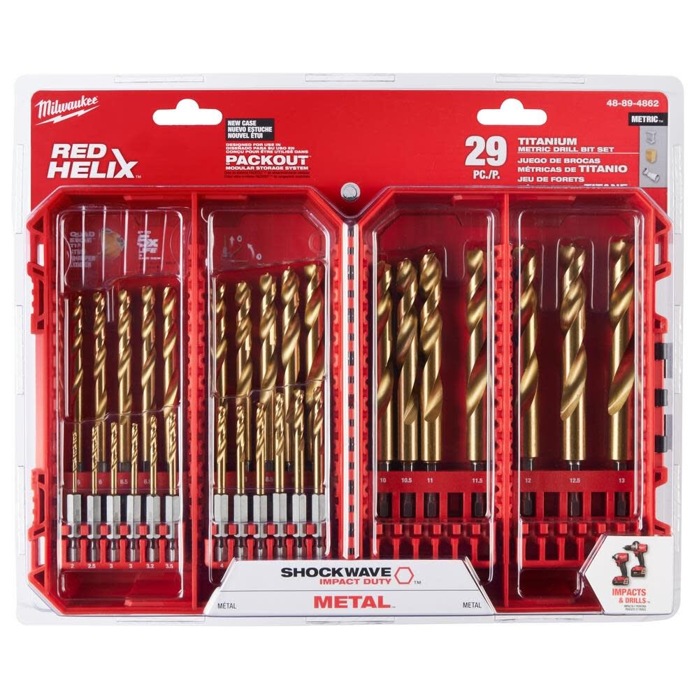 Milwaukee red helix drill bit set outlet