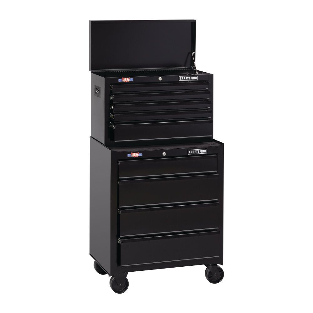 CRAFTSMAN 26 Inch Wide 5 Drawer Tool Chest 1000 Series Black, large image number 5
