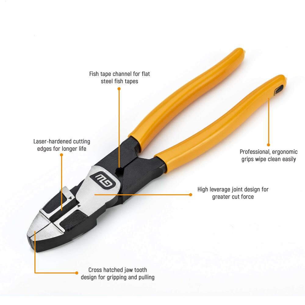 GEARWRENCH Pitbull Electricians Plier Set Dipped Handle 3pc, large image number 4