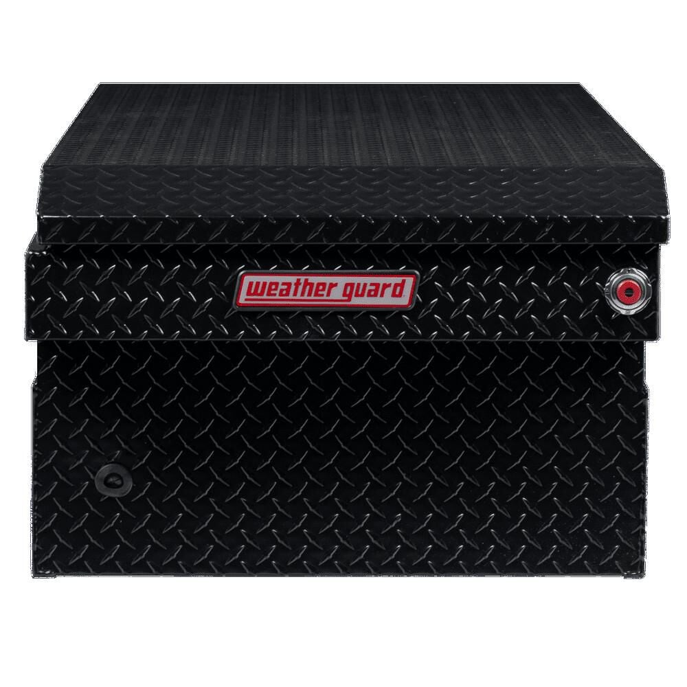 Weather Guard Saddle Truck Tool Box Aluminum Full Extra Wide Gloss Black, large image number 4