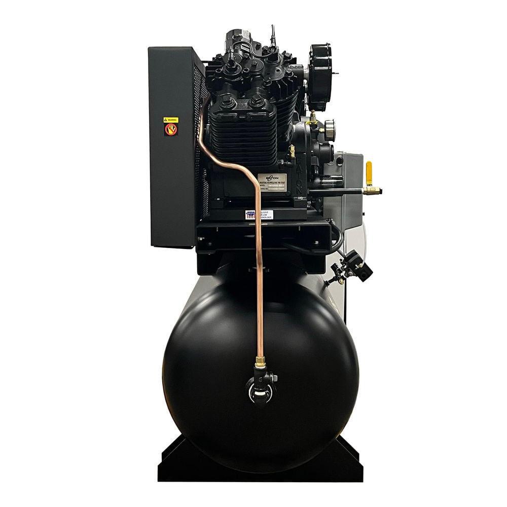 EMAX 208V 10HP 3PH 120 Gallon Horizontal Air Compressor with Radiator, large image number 2